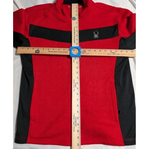 Spyder Bandit Full Zip Fleece Jacket Red Black Men's Large Athletic - Picture 5 of 7